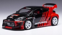 Modellauto Statisch Diecast Toyota Yaris Pandem Schwarz Modellbau Massstab 1:43
