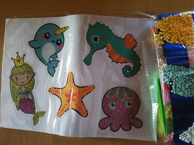 Diamond Painting Sticker Set 3 , von ca. 6,5 bis 11,3 cm hoch