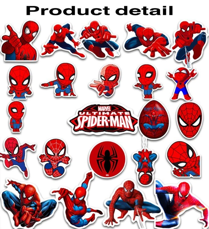 UK MARVEL Stickers Hydro Flask 35 Pcs Spiderman Cartoon Phone Laptop Sticker NEW - Image 3 of 4