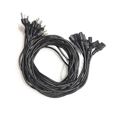 Yung Li I-sheng (Qty 10) Computer Power Cables 3-Prong 6 Ft NEMA 5-15P to C13