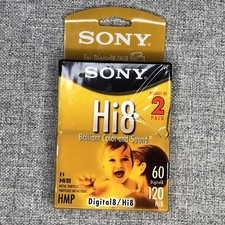 Sony Hi8 60 Minute Digital8 HMP 120 LP Blank Video Tapes 2-Pack