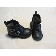 cat-jack-little-boys-black-leather-boots-with-silverbuckles-size-6