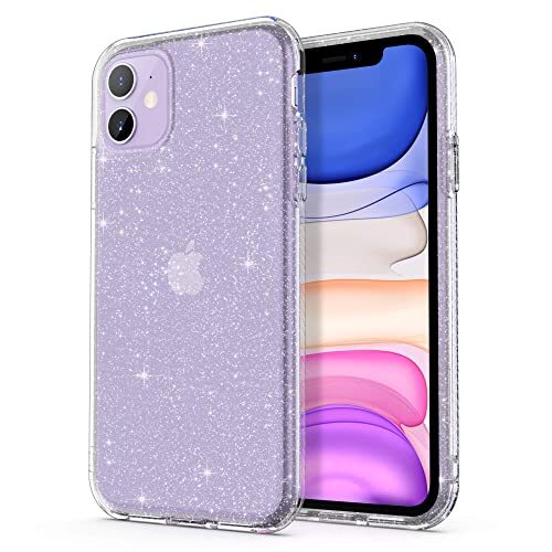 ULAK Cover iPhone 11 Trasparente Glitter Compatibile con Apple iPhone 11, (z0b)