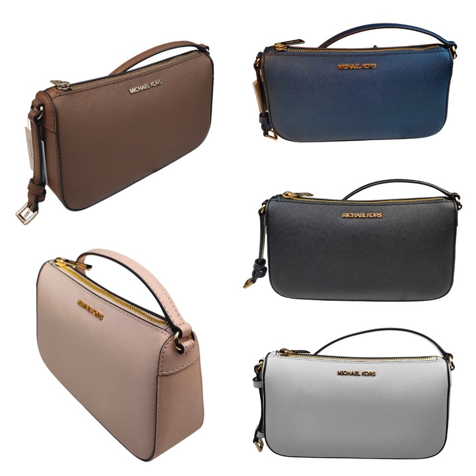 Michael Kors Jet Set pochette borsetta pelle donna borsa tinta unita lunghezza vers