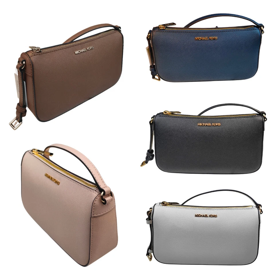 Michael Kors Jet Set Pochette Handtasche Leder Damen Tasche Unifarben Längenvers - Bild 1 von 1