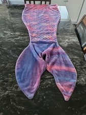 Mermaid Tail Blanket Kid Multi Color Cozy Throw Youth Snuggie Style Excellent