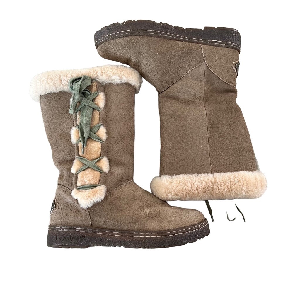 BEARPAW ファーブーツ ハラコレザー y2k vintage BEARPAW ファーブーツ ハラコレザー y2k vintage
