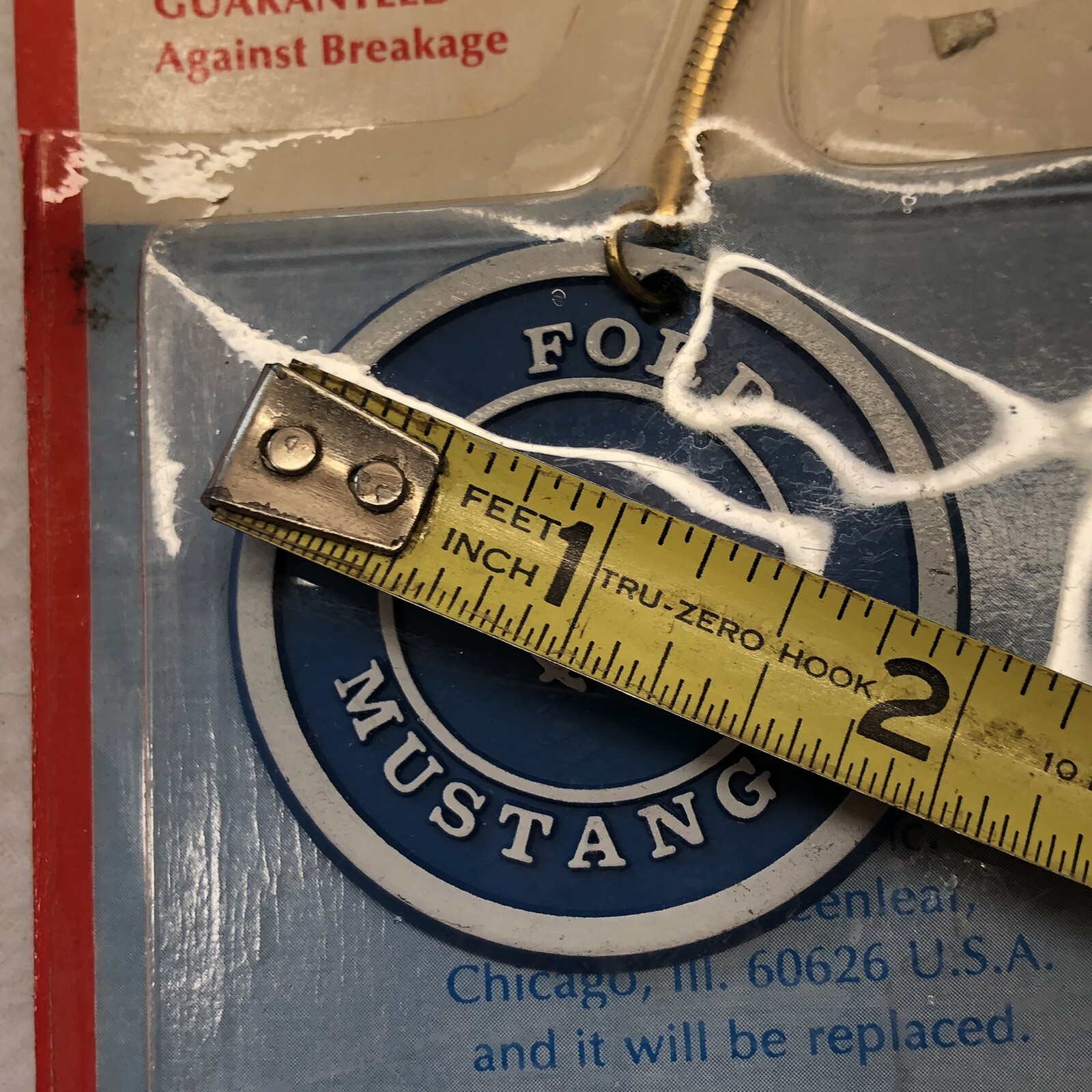 Ford Mustang Lake Star Automobile Keychain Car Show Display RARE NOS VTG 1960's