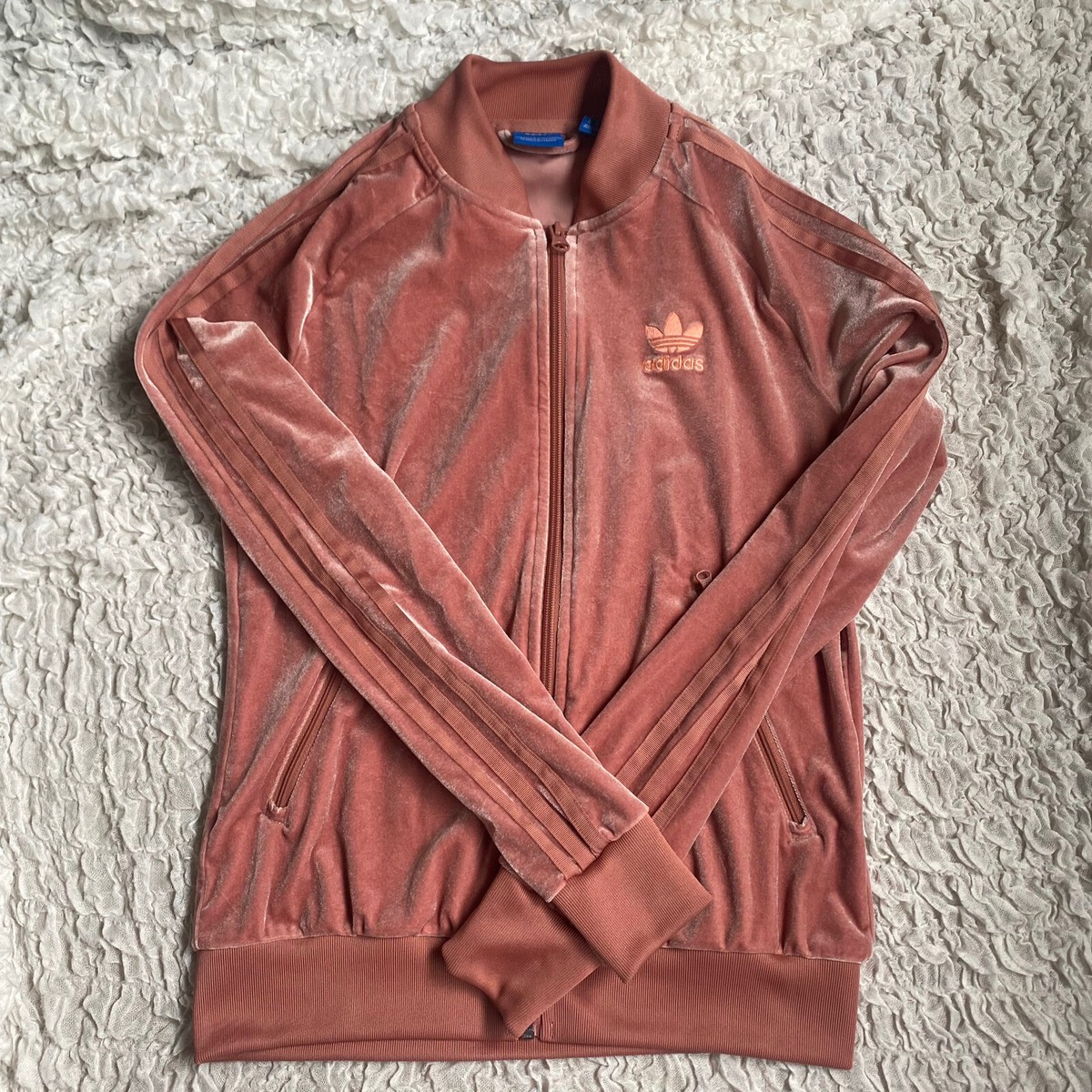 Adidas Women's Medium Original Velvet Vibes Track Jacket Raw Adidas Women's Medium Original Velvet Vibes Track Jacket Raw