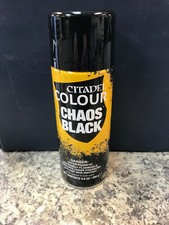 Citadel Colour Paint Spray: Chaos Black By Games Workshop In Stock New 