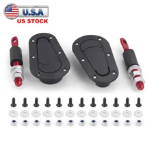 Racing Car Flush Mount Quick Release Hood Latch Pin No Key Locking Kit Universal