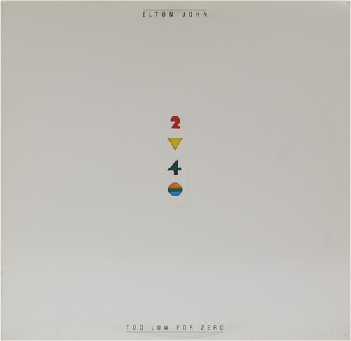 ELTON JOHN Too Low For Zero USED 1983 LP Pop Rock I'm Still Standing GEF-4006