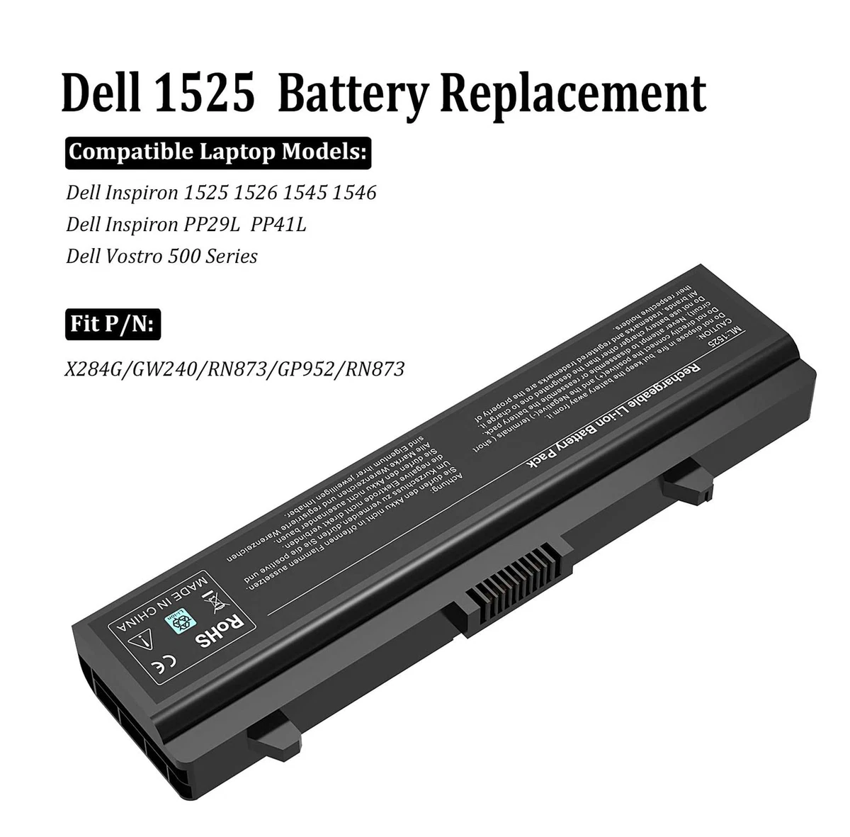 Clavier D'ordinateur Portable Dell Inspiron 1545 - Remplacement - Clé Noire UK - Occasion
