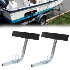 2 x Boat Trailer 2' Side Guide Bunk Board Guide-On Carpeted Kit w/ Hardware