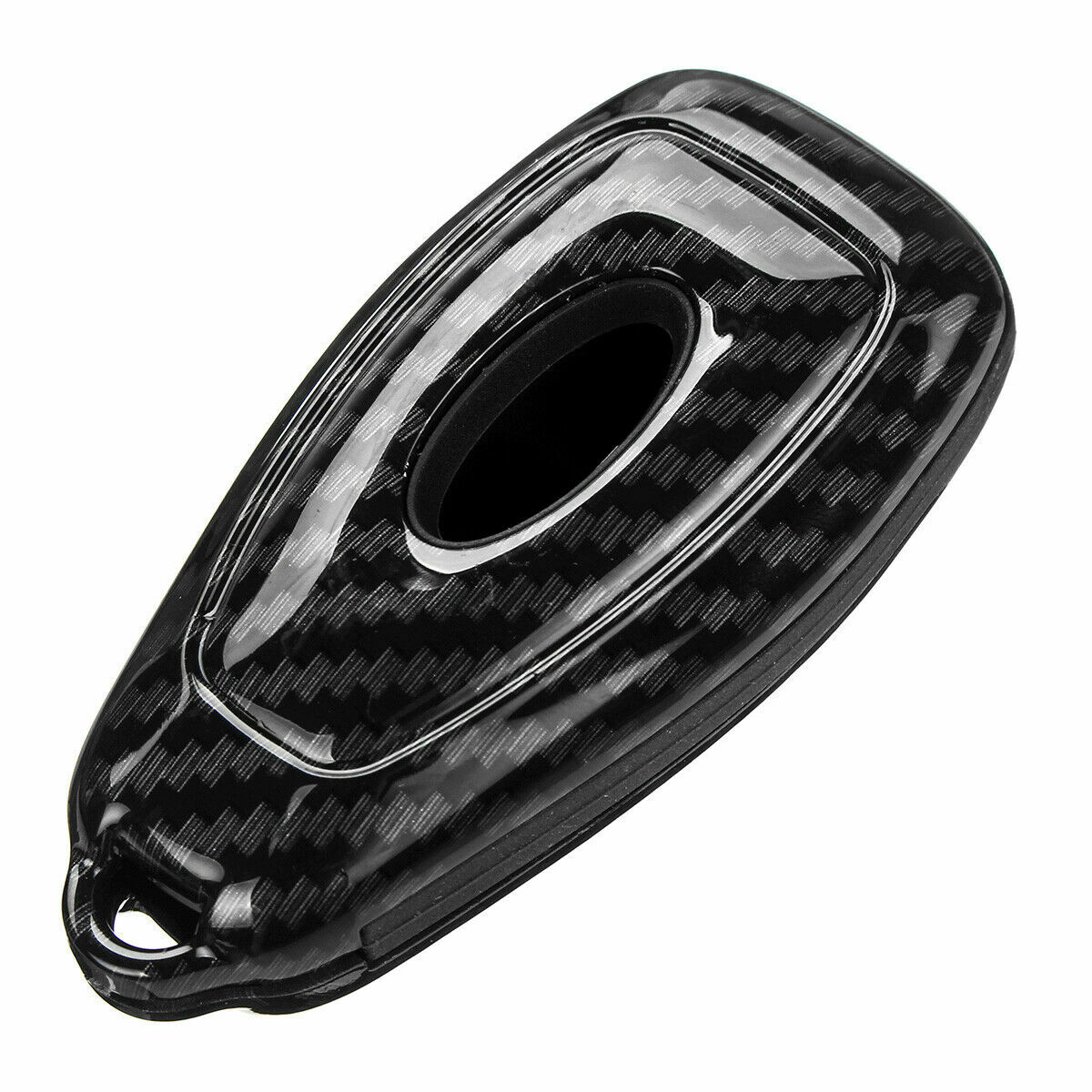 Carbon Fiber Pattern Key Fob Case Cover For Ford Focus, Kuga, C-Max, Galaxy - 3 Button, Clip On 5 thumbnail image