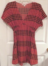Womens LOVE FIRE~HERRINGBONE DRESS~sz SMALL~NEW~Mini Short~COLORFUL~KNIT