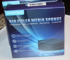 3 paquetes de esponja de medios de filtro biológico de derivación para filtración biológica...nueva