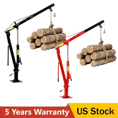 #ad Hydraulic Pickup Truck Crane Folding Truck Mounted Bed Crane 360° Swivel Hoist $179.59