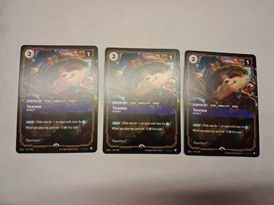 3x Teemo Scout Champion Unit 197/298 First Riftbound Store Promos Near Mint LoL