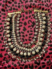 Betsey Johnson Statement Layered Crystal Pear...