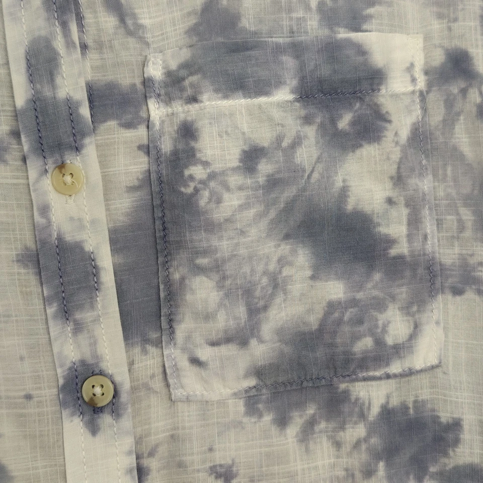 Camisa Anthropologie Pilcro Cate Tie Dye Ojales Botón Frontal Talla XS Azul Púrpura Foto 3 de 4