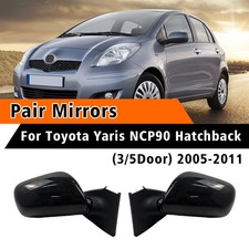 Pair Electric Door Mirror For Toyota Yaris NCP90 2005~2011 3&5 Door Hatch