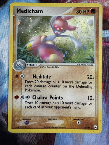 Pokemon Card - Medicham Hidden Legends 10/101 Holo Rare - (LP)