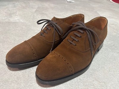 Berwick braune elegante Wildleder-Herrenschuhe, gerade Spitze, Größe 11 US,...