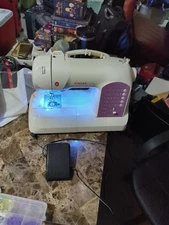 Singer Sewing Machine Curvy 8763  w/ Accessories Tested Working EUC