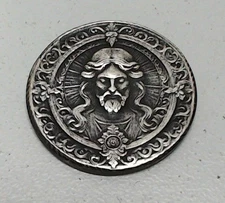 HOBO Jesus Christ Filigree  Made From A REAL WWII Silver Nickel SIGNED