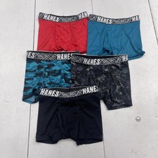 Hanes Boxer Briefs Boys Small Multicolor X-Temp Mesh Underwear 5 Pack Stretch