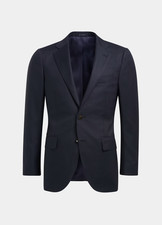 Suitsupply Lazio Single-Breasted Slim Fit Navy Wool Blazer Jacket Men's 38/48L