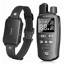Dog Shock Collar, 4500 FT Dog Training Collar with Remote, Waterproof Bark Co...