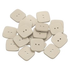 20pcs Sewing Button 34mm 1-3/8" 2 Holes Square Resin Button Light Beige
