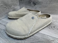 Birkenstock Mens 11 Zermatt Canvas Slippers Sandals Eggshell Size Euro 44