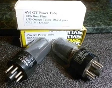 Pair RCA Grey Plate 6v6 GT   Power Tubes 8/15 on the Orange Tester