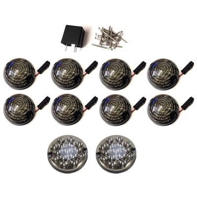 FITS DEFENDER NEW SMOKED LED DELUXE UPGRADE LIGHT SET & FOG REVERSE LIGHTS