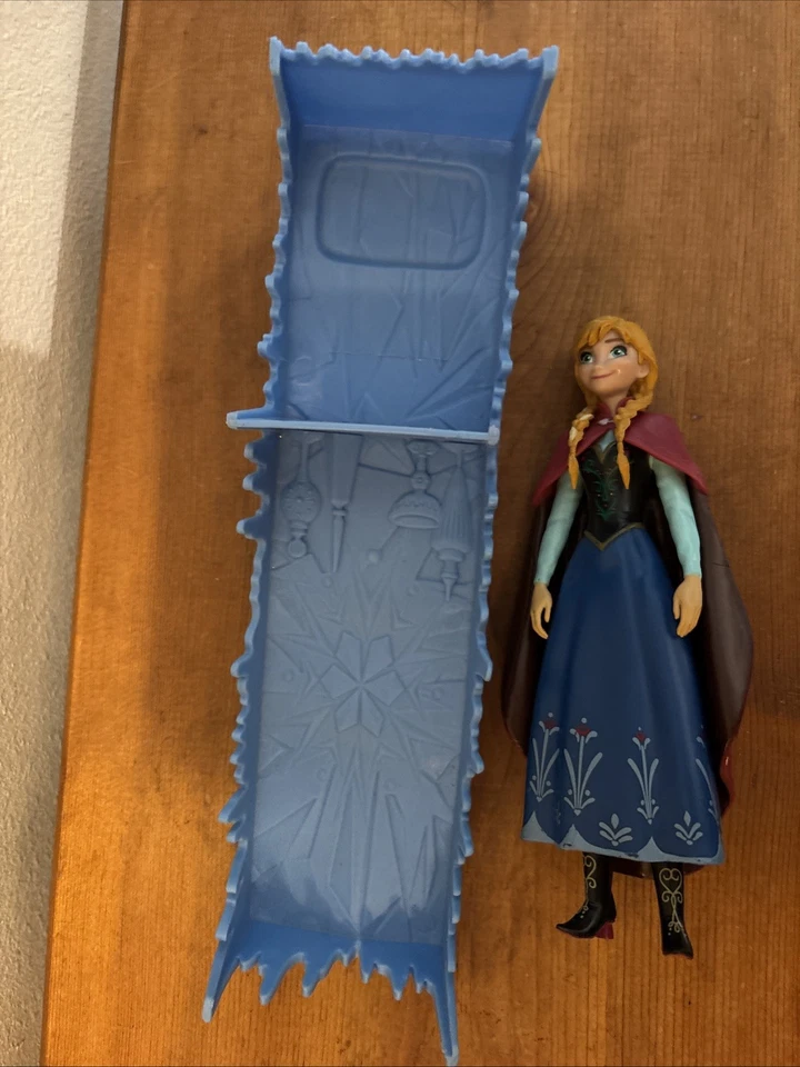 Anna Disney Princesa Frozen PVC Figura Plástico 8" Alto Juguete Muñeca con Paquete de Cama Foto 4 de 4