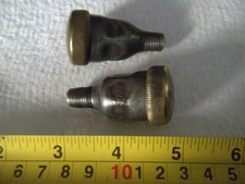 2 Vintage Steel Oiler Cups With Brass Rotating  Covers, 1/8" NPT Threads