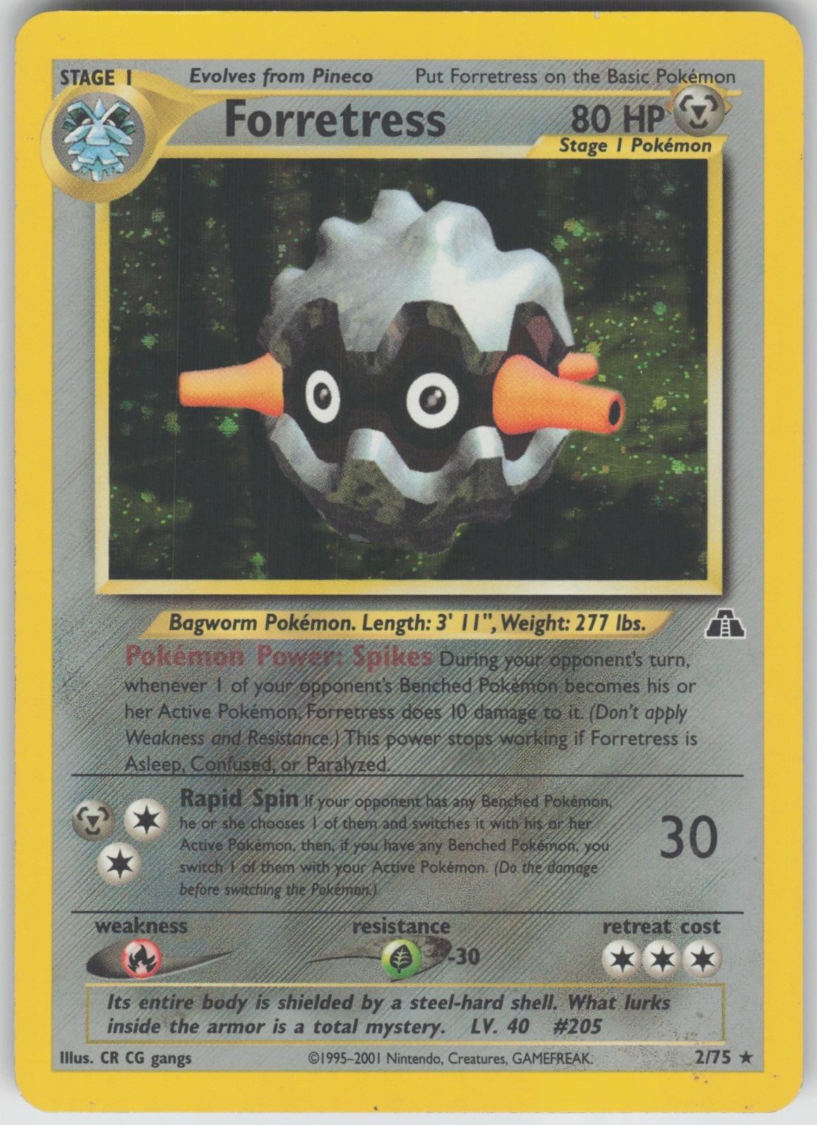 Pokemon TCG Forretress (2) Holo Rare Neo Discovery 02/75