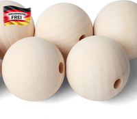 GroßE Holzperlen Bastelset 50Mm FüR Diy Dekorationen Und Handwerk Natural