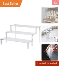 Elegant 3-Tier Acrylic Display Stand for Desserts and Collectibles - 12" x 10.2"