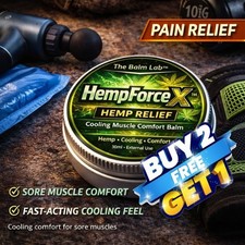 Hemp Pain Relief Balm 30ml Cooling Muscle Joint Sore Sports Recovery Tin UK
