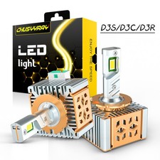 D3S D3R LED Headlight Bulbs 120W 6000K Super White HID Xenon Conversion Kit 2PCS