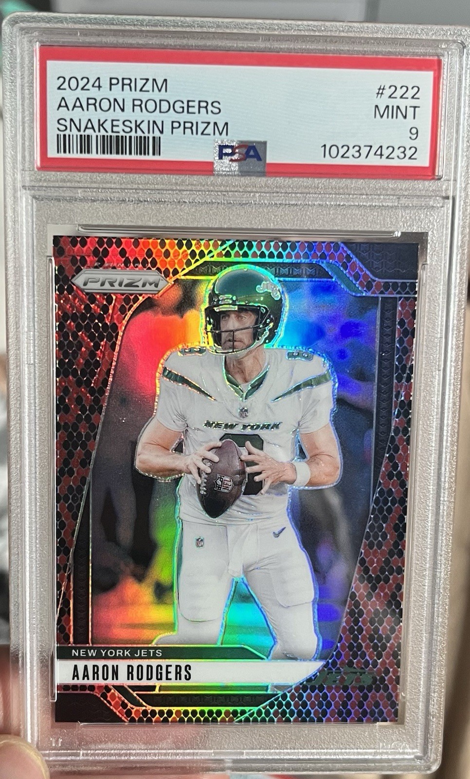 2024 Panini Prizm Aaron Rodgers Snakeskin #222