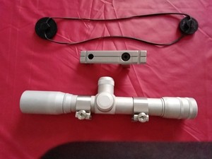 Burris 4X Pistol Long Eye Relief Scope, Silver Finish. Comes with a Weaver mount