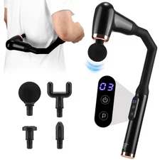 Electric Fascia Gun Deep Tissue with Extended Handle, Back Massager Pain Relief