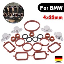 DRALLKLAPPEN MIT DICHTUNG STÜTZRINGE ANSAUGBRÜCKE 4*22MM BMW 3er E46 E90 E91 M47