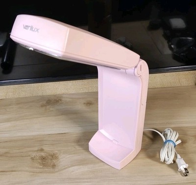 Vintage Verilux Natural Spectrum Deluxe Portable Lamp Pink  