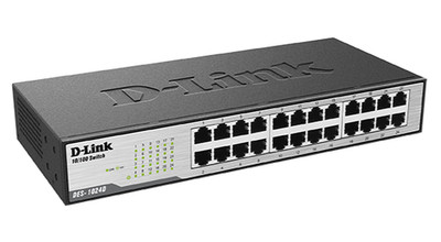 D-Link  DES (DES-1024D) 24-Ports Rack-Mountable Switch with Power Cord